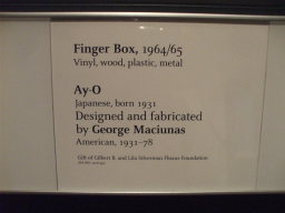 Finger boxes from 1964/1965 by Ay-O, designed and fabricated by George Maciunas.
