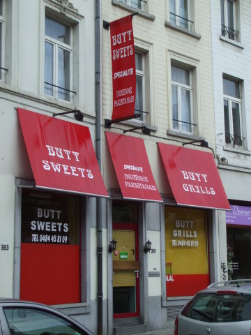 Strange%20Butt%20Sweets%20and%20Butt%20Grills%20sign%20in%20Brussels.