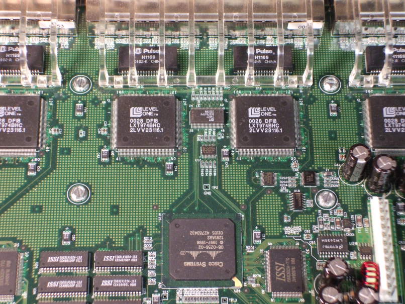 Main board of a Cisco Catalyst 2924M-XL.