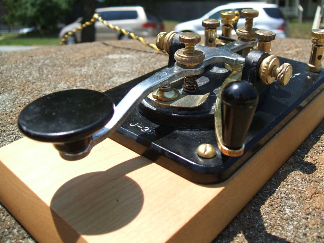 J-38 Morse code straight key.