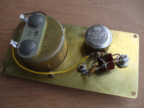 Interior of RF power meter.