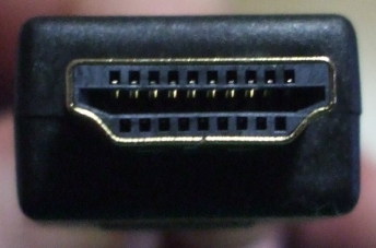 HDMI type A plug connector.