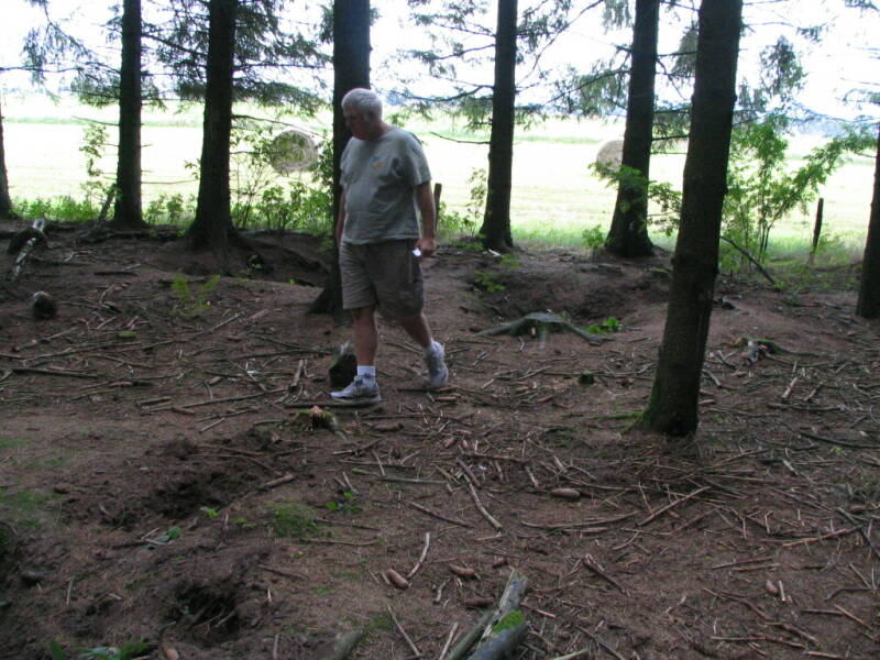 Foxholes in the Ardennes Forest, near the village of Foy.