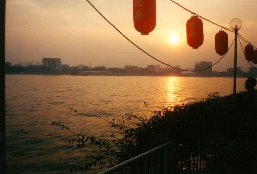 The Pearl River at sunset.