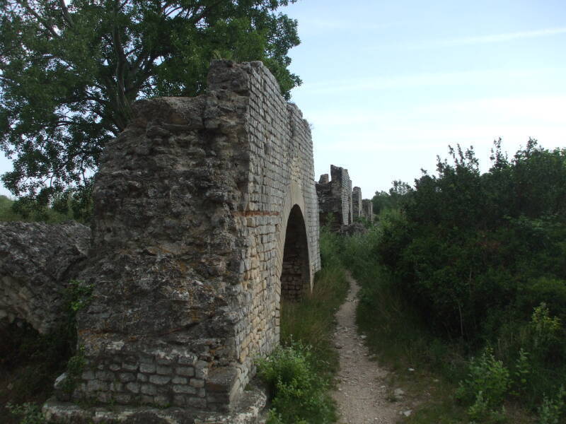 Barbégal aqueduct in southern France.