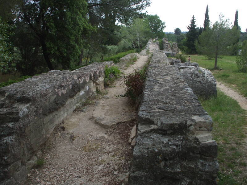 Barbégal aqueduct in southern France.