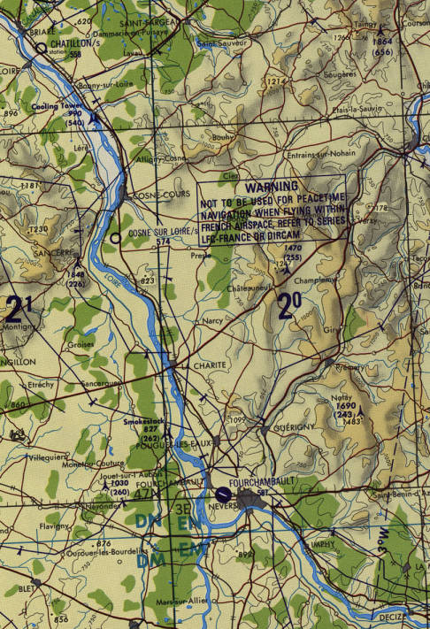 Part of TPC F-1B aeronautical chart.