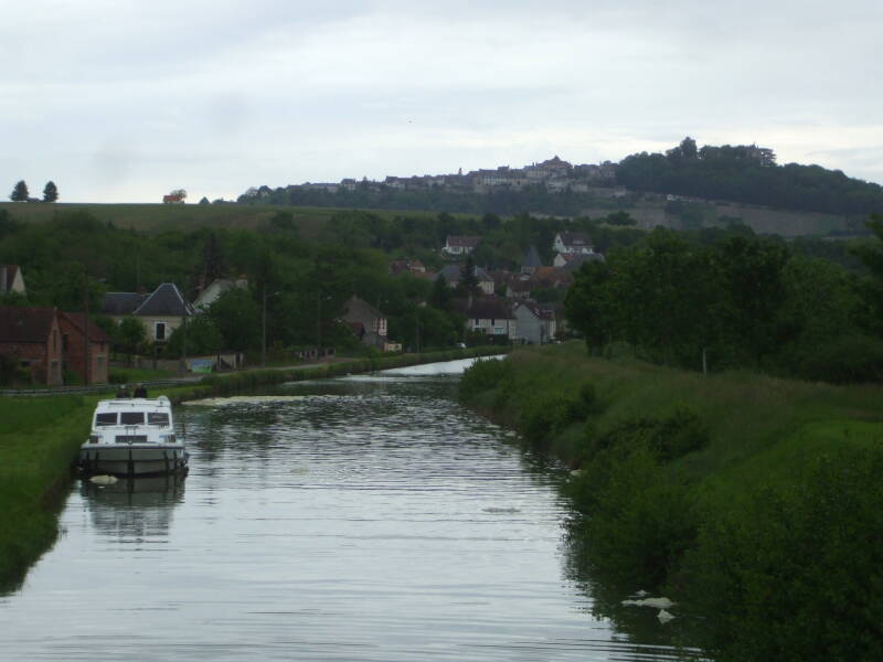 Looking back at the hilltop town of Sancerre.