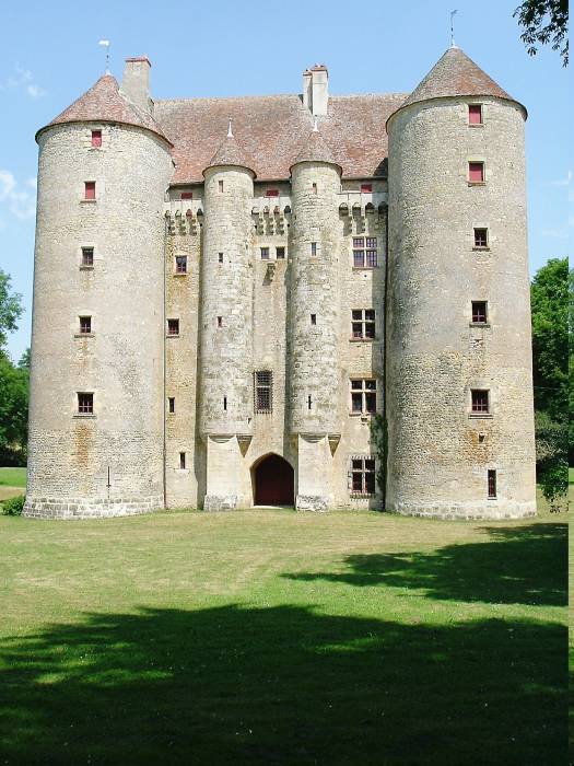 Chateau near a canal in central France