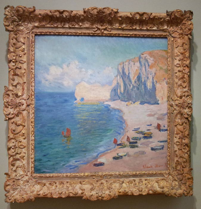 Claude Monet, 'Étretat: The Beach and the Falaise d'Amont', 1885, in the Art Institute of Chicago.