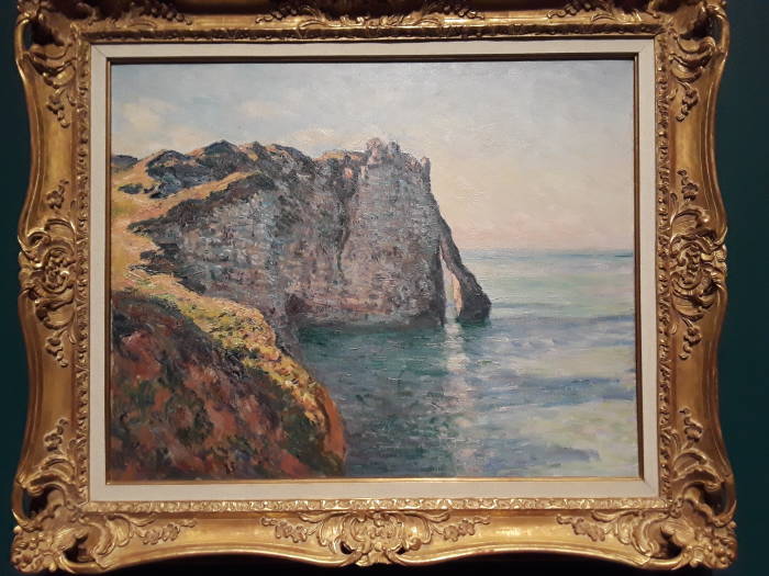 Claude Monet, 'Étretat', the Cliff, and the Porte d'Aval, 1885, from a private collection.