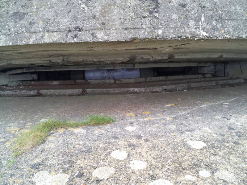 German observation post on the chalk cliffs above Fécamp.