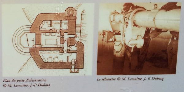 Diagram of German observation post on the chalk cliffs above Fécamp.