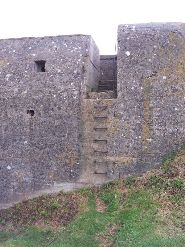 German bunker with Würzburg See Riese radar system on the chalk cliffs of Cape Fagnet above Fécamp.