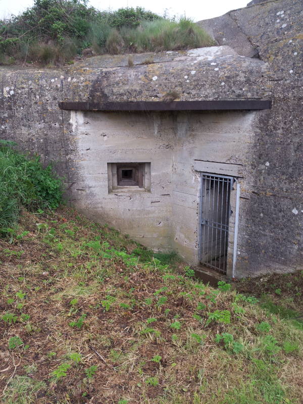 German bunker with Würzburg See Riese radar system on the chalk cliffs of Cape Fagnet above Fécamp.