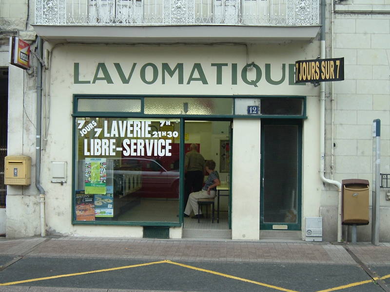 Lavomatique in Saumur, along the lower Loire river in France.