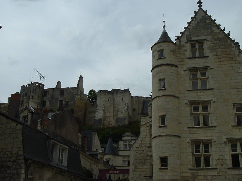 Chinon, where in 1429 Jeanne d'Arc (or Jean of Arc) greeted Charles, who was still officially just the Dauphin, and addressed him as King.