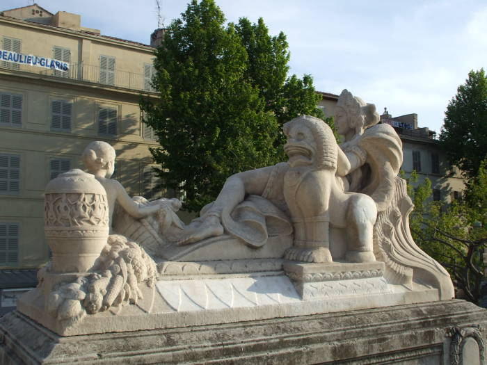 Allegorical statue of the French Empire at Marseille's Gare Saint-Charles.