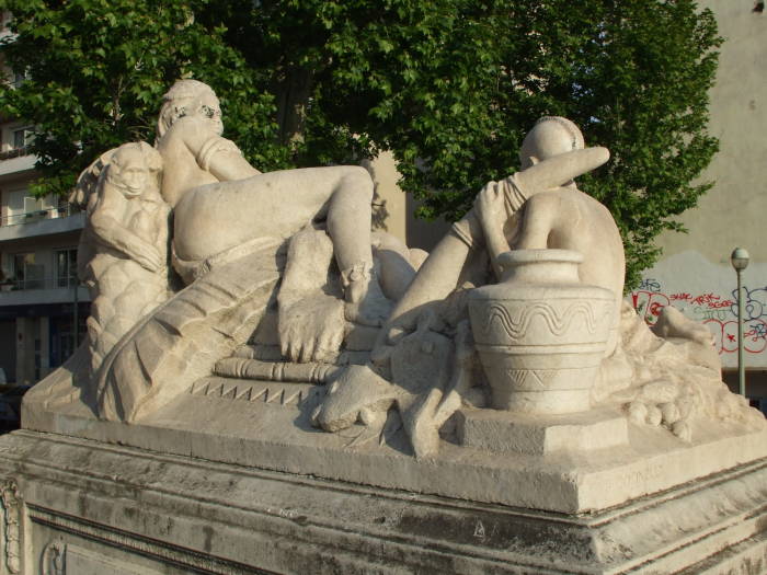 Allegorical statue of the French Empire at Marseille's Gare Saint-Charles.