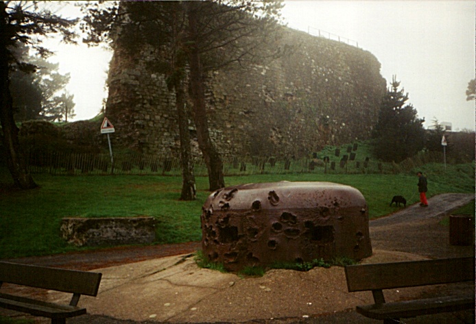 A Nazi German gun bunker overlooks the Saint Malo harbor in Brittany.