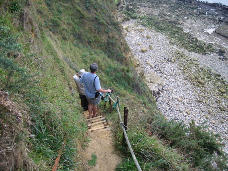 The path down to the water near Pointe du Hoc.