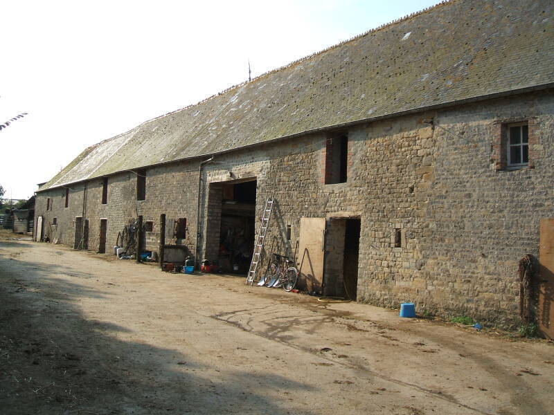 Large barns at Brécourt Manor, just inland of Utah Beach.