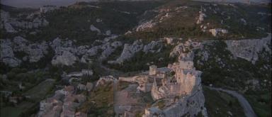 Narrow roads twist through the rocky terrain at Les Baux-de-Provence.