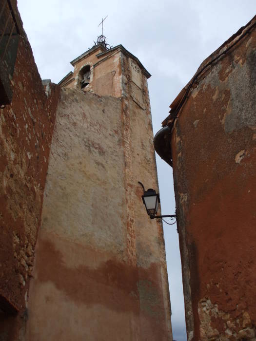 Ochre colored buildings in Roussillon.