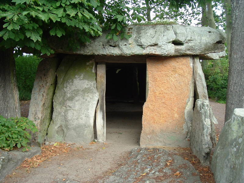 The dolmen of Bagneux, a large megalithic structure on the outskirts of Saumur, France.