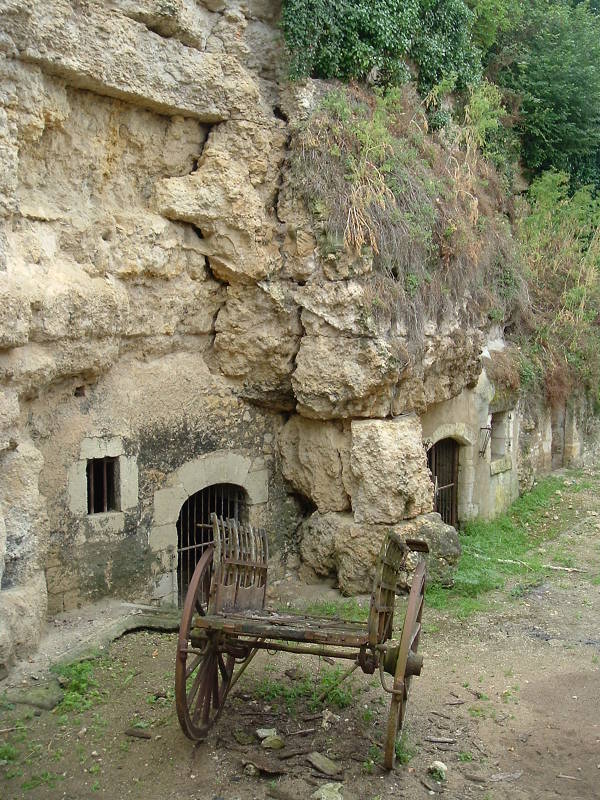 Troglodytic construction along the lower Loire River valley.