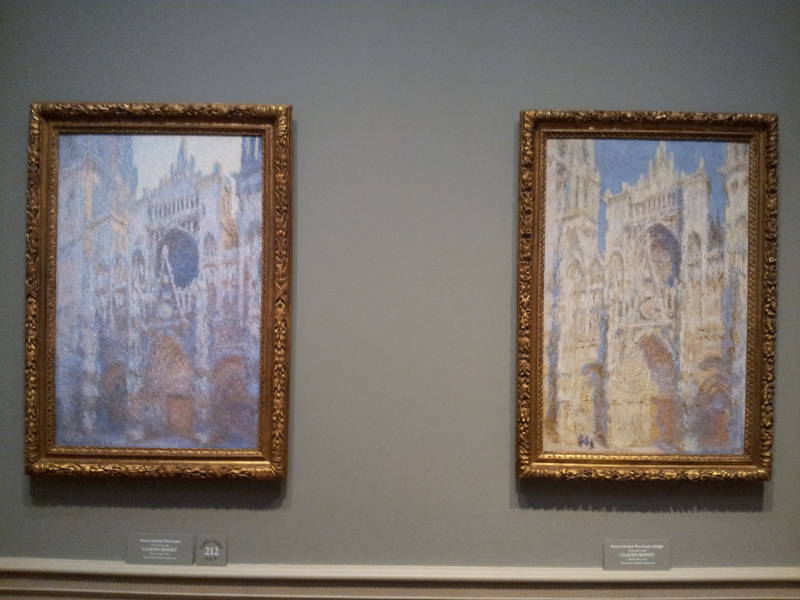 Two of Claude Monet's 'Rouen Cathedral' series at the National Gallery of Art in Washington D.C.