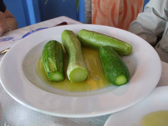 Roasted zucchini on the Greek island of Ios.