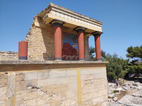 Reconstructed Minoan palace at Knossos