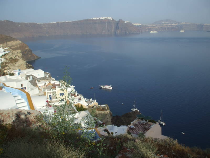 Oia, a small town on the Greek island of Santorini.