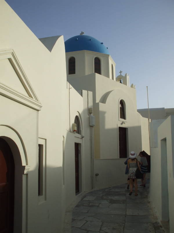 Oia, a small town on the Greek island of Santorini.