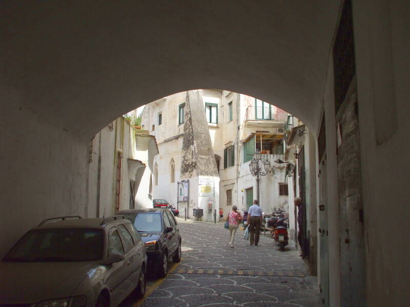 Through the next arch.