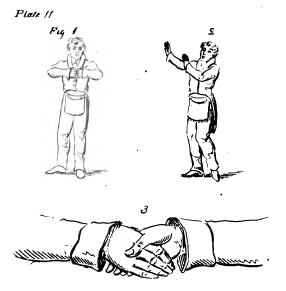 Secret Masonic signs and Masonic handshakes and Masonic rituals.
