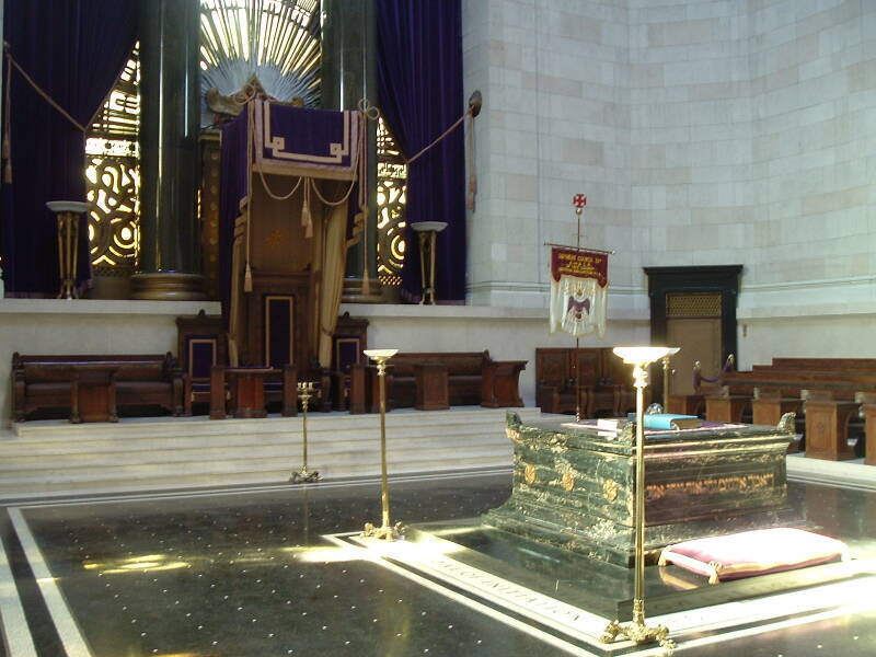 Freemason House of the Temple in Washington DC, as in 'The Lost Symbol' by Dan Brown, main Masonic ceremony room.