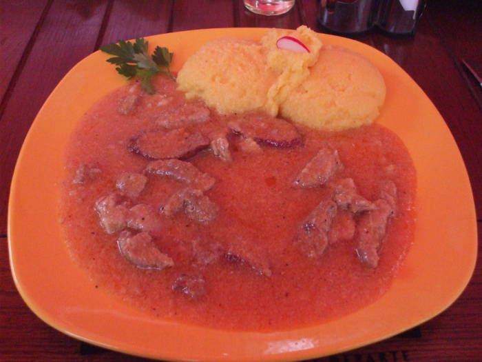 Thick meat soup in Maramureş.