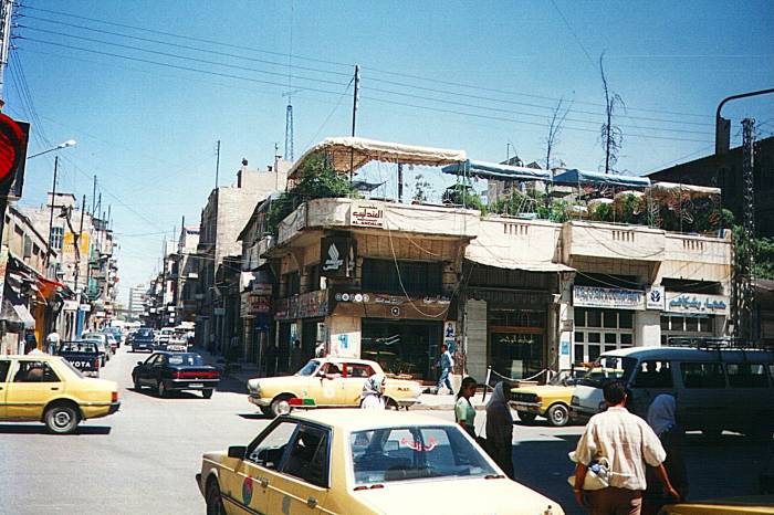 Rooftop al-Andalib restaurant in Aleppo, Syria.
