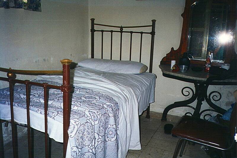 Bedroom at the Al Haramain hotel, Damascus, Syria.