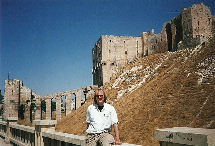 The medieval citadel in Aleppo, Syria.