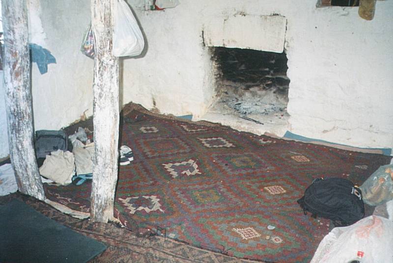 Interior of a mountain shepherd's home. On a mountain trek in Turkey.