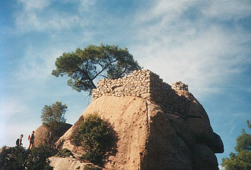 Byzantine monastery ruins in the Turkish mountains.