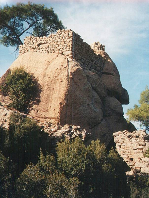 Byzantine monastery ruins in the Turkish mountains.