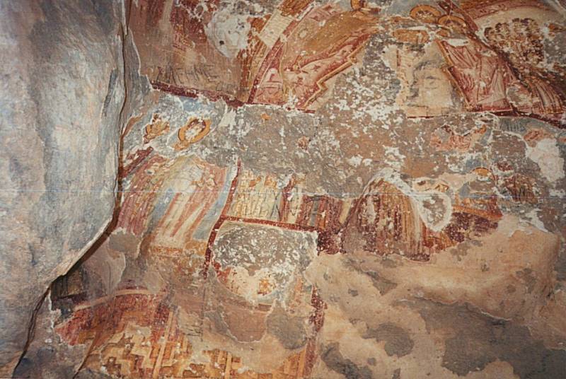 12th Century (1100s) frescos in a Byzantine monastery in the Turkish mountains.