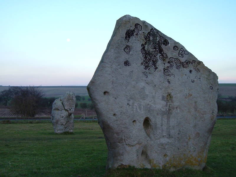 Megaliths form The Avenue, a megalithic construction at Avebury.