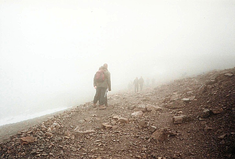 Walking up Ben Nevis, Scotland