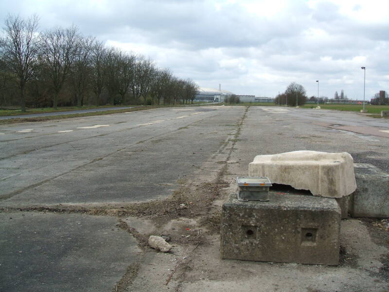 Paved runway surface on a WWII RAF base in England.