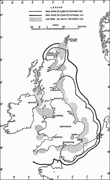 UK government map of radar coverage Sep 1939 to Sep 1940, from https://commons.wikimedia.org/wiki/File:Chain_home_coverage.jpg